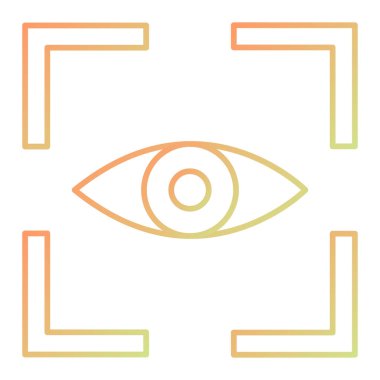 Göz çizgisi simgesi, vektör çizimi