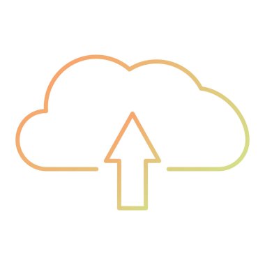 Bulut İndirme Simgesi. Vektör İllüstrasyonu