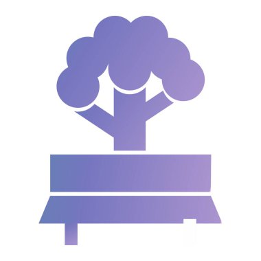 ağaç simgesi vektör illüstrasyonu