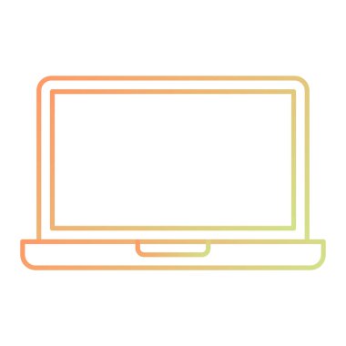 dizüstü bilgisayar simgesi. düz dizayn biçimi 10