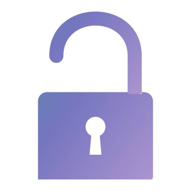 kilit simgesi, vektör illüstrasyonu