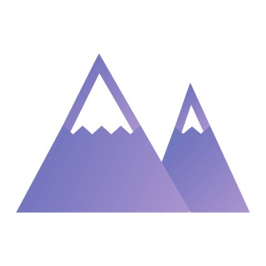 Dağ simgesi vektörü web ve mobil uygulama tasarımınız için beyaz arkaplanda izole edildi, dağ logosu kavramı