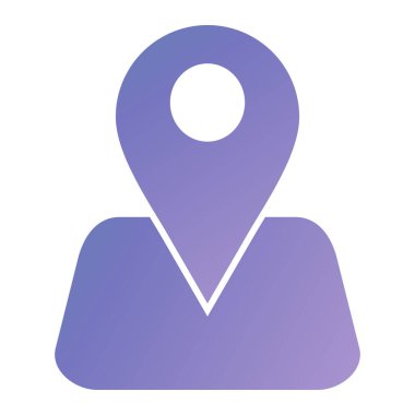 Harita iğne simgesi. Web tasarımı için basit konum vektör sembolü çizimi