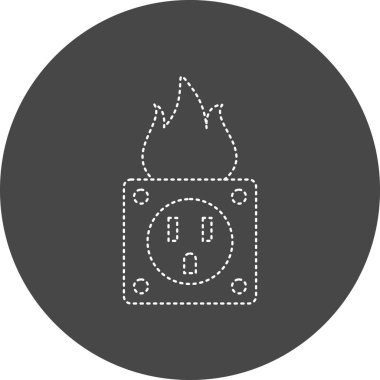 Fire Electricity web icon simple illustration