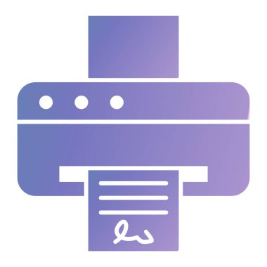 Yazıcı. Web simgesi basit illüstrasyon