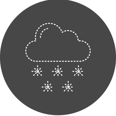 Snow Fall Vector Glyph Icon Design 