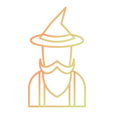 medieval man icon. outline illustration of jesus vector icons for web