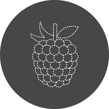 raspberry icon, simple illustration graphic design
