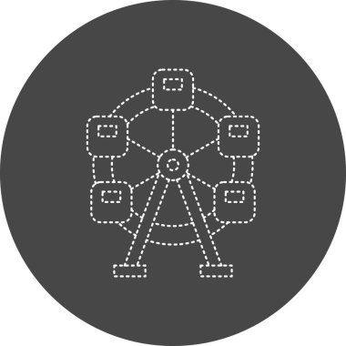 vector illustration of Ferris Wheel modern icon
