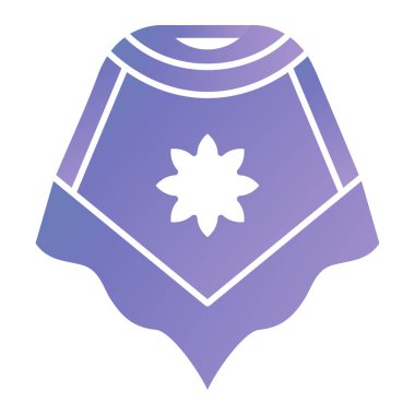 vector illustration of a purple and white star icon