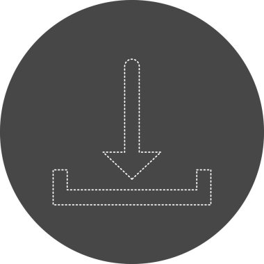 İndirme simgesinin vektör illüstrasyonu