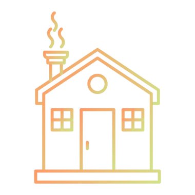 Bir ev simgesinin vektör illüstrasyonu