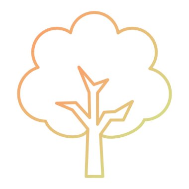 ağaç simgesi vektör illüstrasyonu