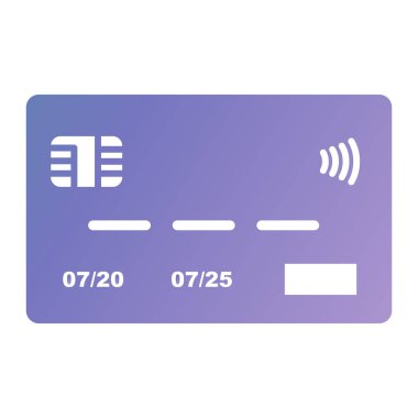 Kredi kartı ikonu. vektör illüstrasyonu