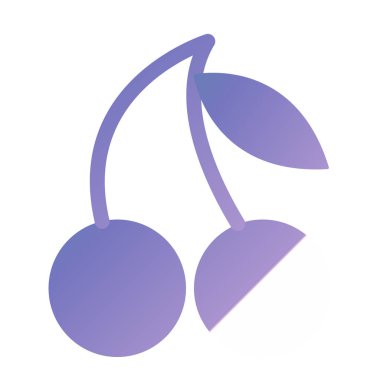 cherry berries icon. simple illustration of purple flower vector icons for web