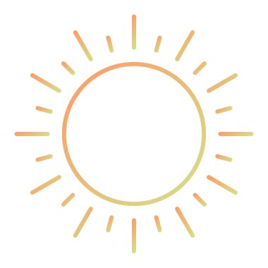 Güneş ikonu. düz dizayn biçimi 10