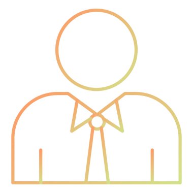 İş adamı. Web simgesi basit illüstrasyon