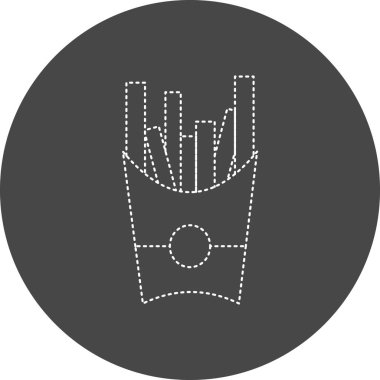 french fries, web simple icon illustration