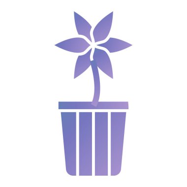 flower pot with houseplant vector illustration design