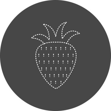 Çilekli. Web simgesi basit illüstrasyon 