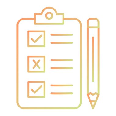 Kontrol listesi simgesi vektör illüstrasyonu