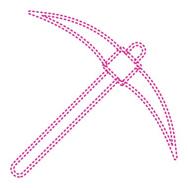 Kırmızı ve beyaz kalbin vektör çizimi