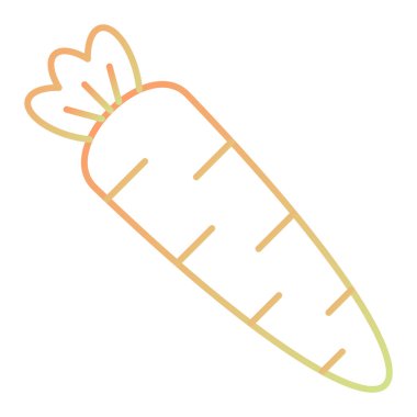 Havuç simgesi, vektör çizimi