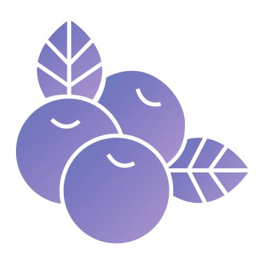 vector illustration of a single isolated object of a purple and green leaves