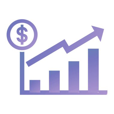 finansal büyüme grafik vektörü çizimi