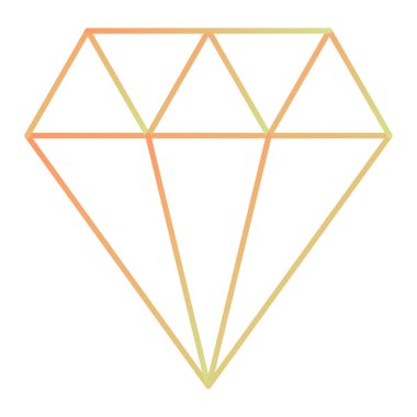 Elmas simgesi vektör illüstrasyonu