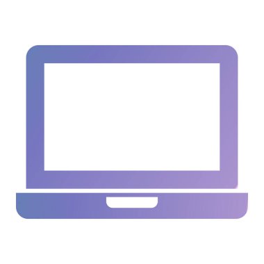 Dizüstü bilgisayar simgesi vektör çizimi