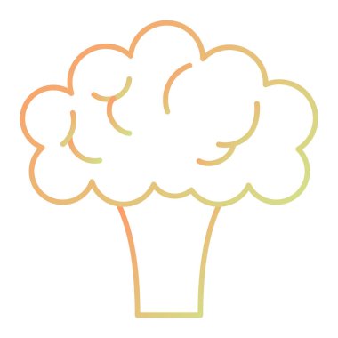 Brokoli. Web simgesi basit illüstrasyon