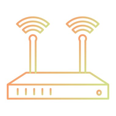 router simgesi vektör illüstrasyonu