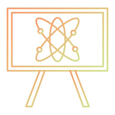 Bilim ve eğitim çizgisi ikonu. vektör illüstrasyonu