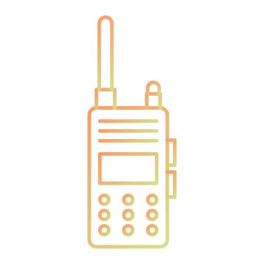 Telsiz ikonu. Web tasarımı için radyo vektör simgelerinin düz çizimi