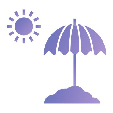 Şemsiye. Web simgesi basit illüstrasyon