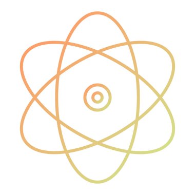 atom simgesi vektör illüstrasyonu