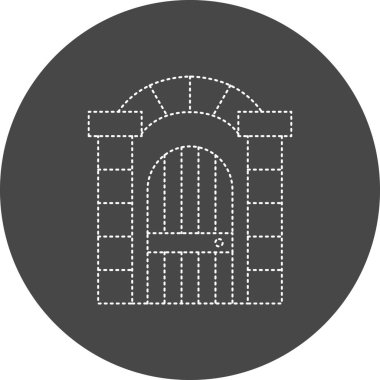 Kapı simgesinin vektör illüstrasyonu