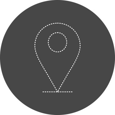 web icon, simple illustration of Map location and navigation