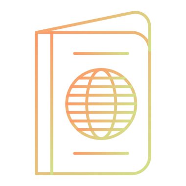 Pasaport ikonu vektör illüstrasyonu