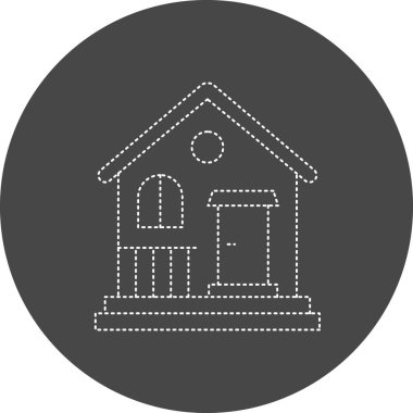 vector illustration of cabin icon 