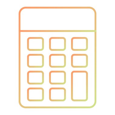 Hesap makinesi simgesi. Ticari finans aygıtı vektörünün basit gösterimi.