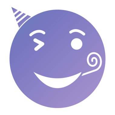 Mutlu yüz simgesi ikon vektör illüstrasyon tasarımı