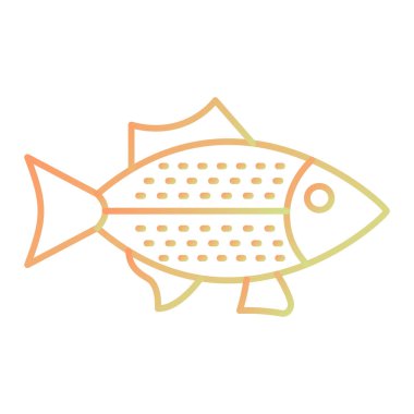 balık simgesi vektör illüstrasyonu