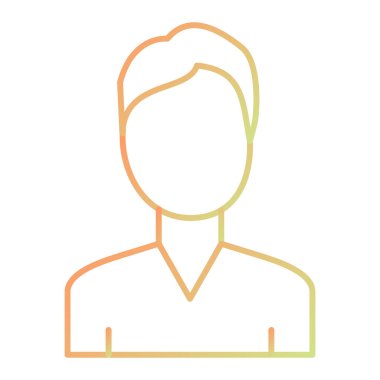 Avatar kişi simgesi. Taslak insanlar kullanıcı vektör illüstrasyonu. beyaz arkaplanda izole