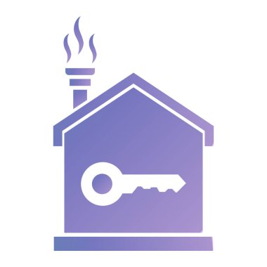 ev anahtarı ikon vektör illüstrasyonu