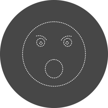 vektör çizim sürpriz yüz simgesi