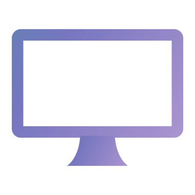 Monitör. Web simgesi basit illüstrasyon