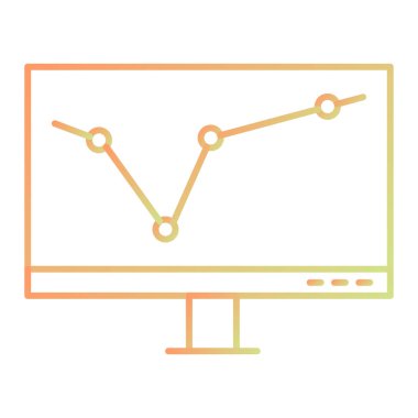 bilgisayar izleme simgesi, vektör illüstrasyonu