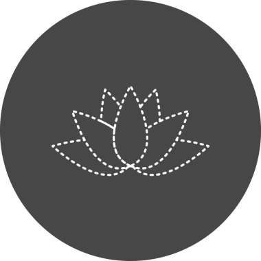 Lotus icon, vector illustration simple design